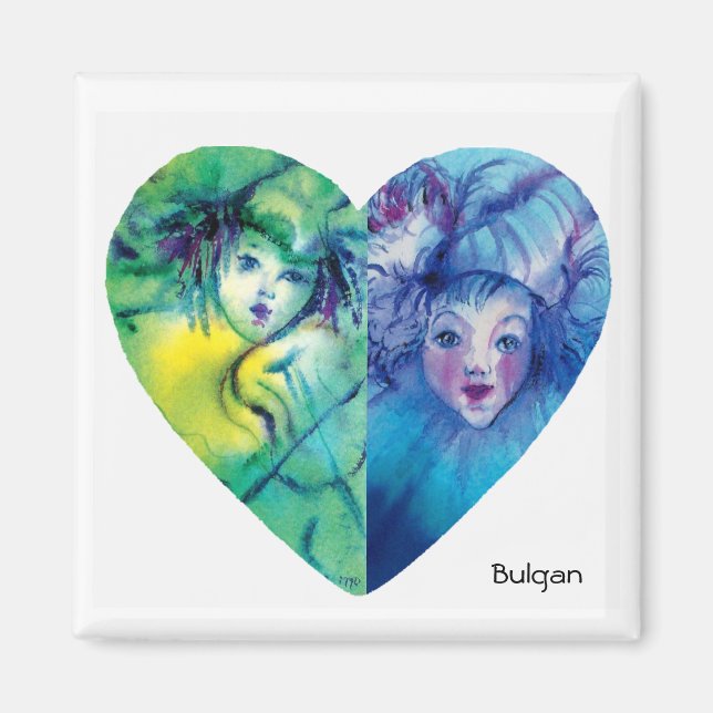 CLOWNS SAMMLUNG / Venezianischer Masquearde Ball Magnet (Vorne)