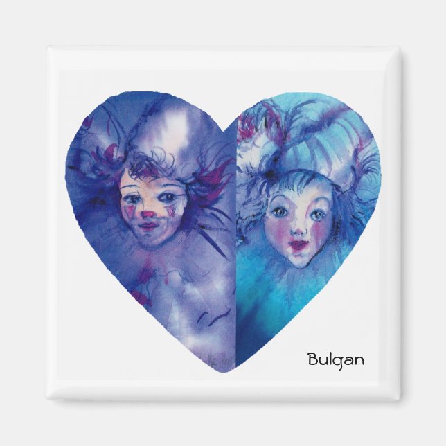 CLOWNS SAMMLUNG / Venezianischer Masquearde Ball Magnet (Vorne)