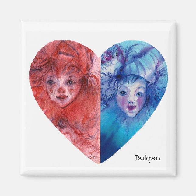 CLOWNS SAMMLUNG / Venezianischer Masquearde Ball Magnet (Vorne)