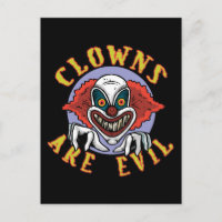 Clowns sind die böse Postkarte