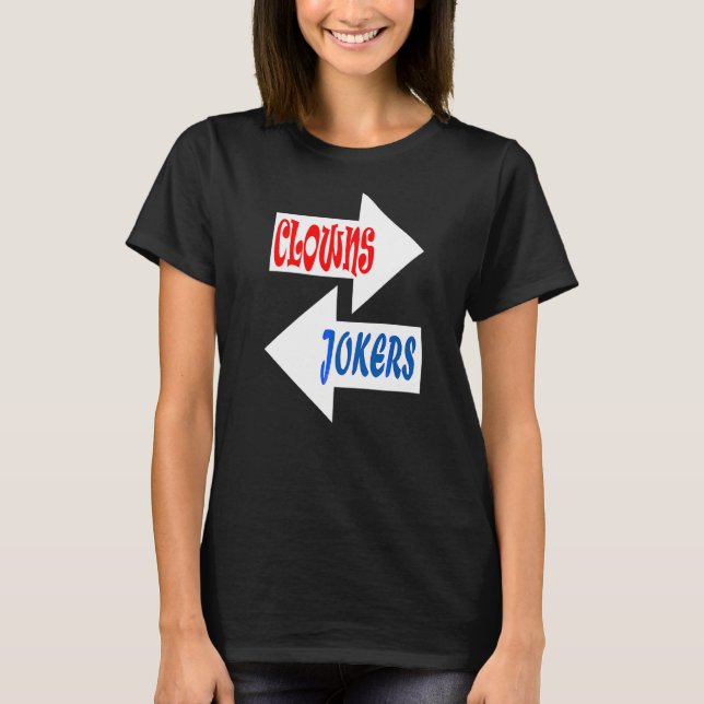 Clowns und Joker Retro T-Shirt (Vorderseite)