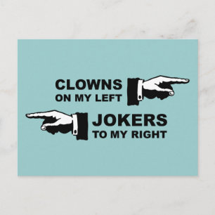 Clowns und Joker Spaß Postkarte