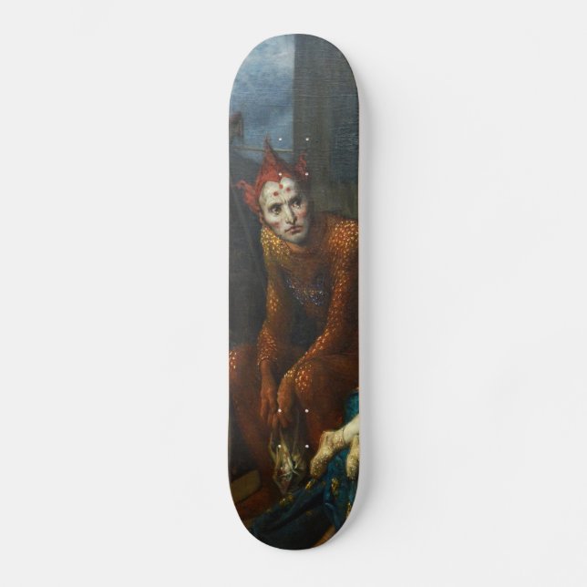 Clownschrei auf Skateboardplattform Skateboard (Vorderseite)