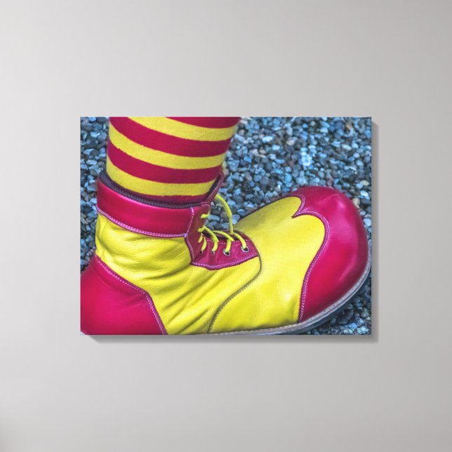 Clownschuh-Leinwand Leinwanddruck (Vorderseite)