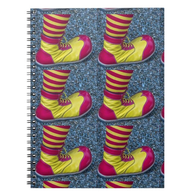 Clownschuh-Notizbuch Notizblock (Vorderseite)