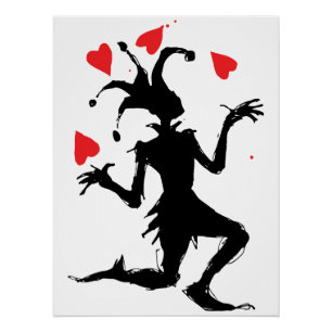 Clownspiel mit Herz Poster