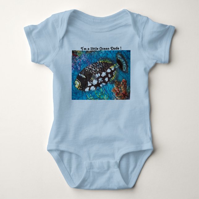 CLOWNTRIGGERFISH für BABY Strampler (Vorderseite)