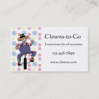 Clownunicycle-Visitenkarte Visitenkarte