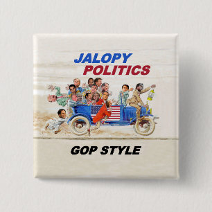 Clownwagen der Marke GOP 2016 Button