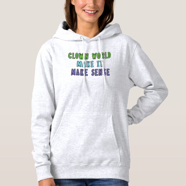 Clownwelt Hoodie (Vorderseite)