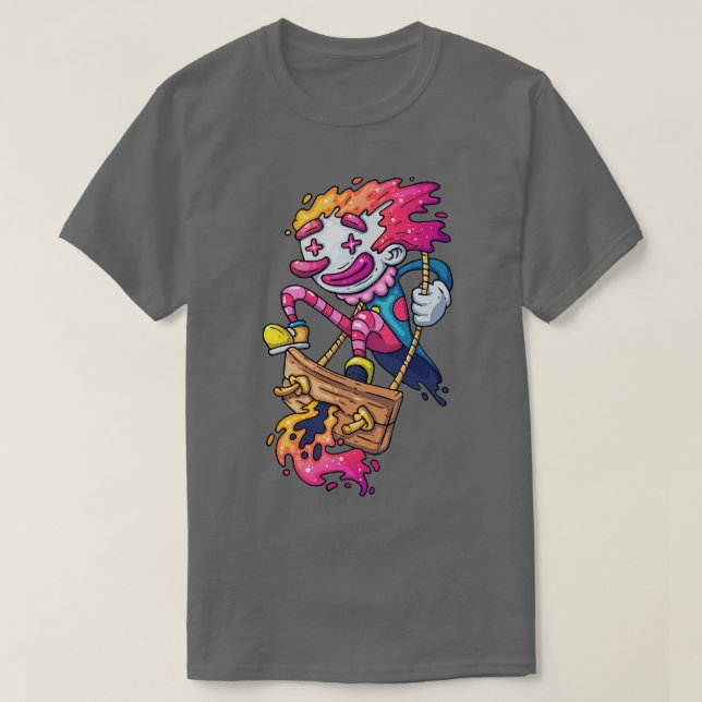 Clowschwingen Schwingen fröhlich T-Shirt (Design vorne)