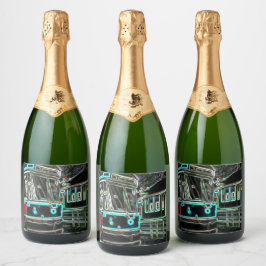 CLRV Neon am Stn Weinflaschen Etikett Set (6 pk)