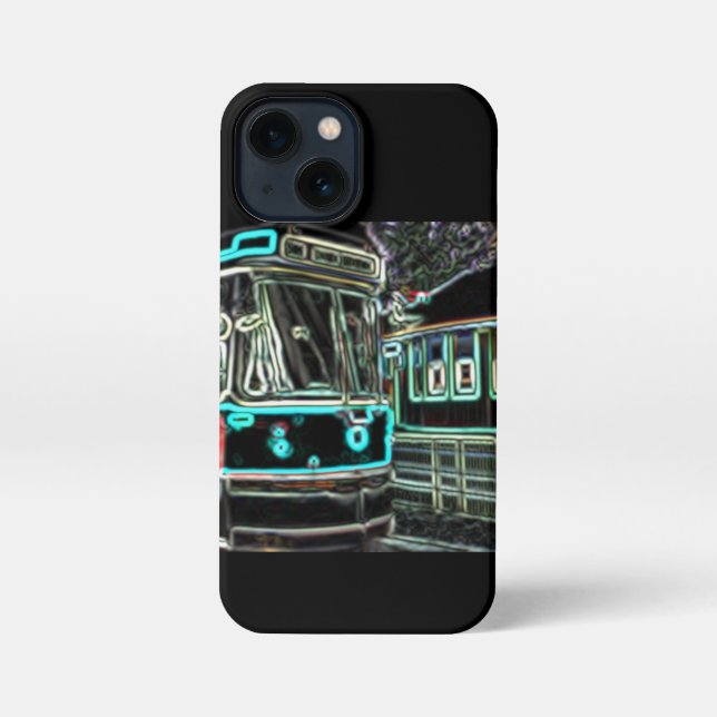 CLRV Neon auf stn iPhone Mini Handy Case Hülle (Rückseite)