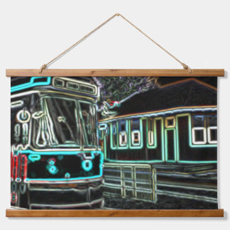 CLRV Neon bei stn 91x66cm Wandtapestry aus Holz Wandteppich Mit Holzrahmen