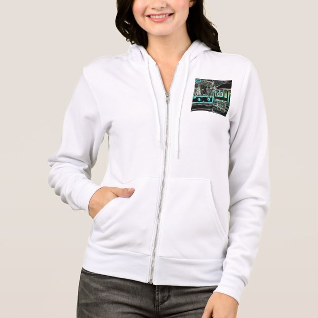 CLRV Neon bei stn Women's Full-Zip Hoodie (Vorderseite)