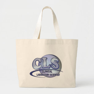 CLS FunBlue LOGO - KLINISCHER LABORWISSENSCHAFTLER Jumbo Stoffbeutel