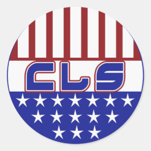 CLS PATRIOT USA FLAG - KLINISCHER LABRADOR WISSENS RUNDER AUFKLEBER