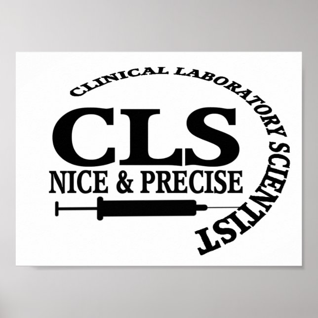 CLS SLOGAN NICE UND PRÄZISE KLINISCHE LABRADOR WIS POSTER (Vorne)