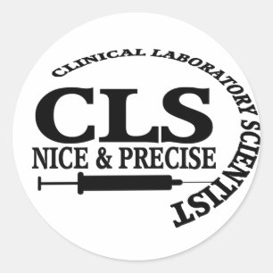 CLS SLOGAN NICE UND PRÄZISE KLINISCHE LABRADOR WIS RUNDER AUFKLEBER