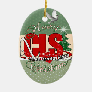 CLS WEIHNACHTENklinischer Laborwissenschaftler Keramikornament