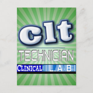 CLT-LOGO - KLINISCHE LABORTECHNIK POSTKARTE