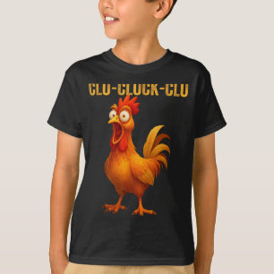 Clu-cluck-clu Lustiger Hahn Huhn Lustiger Bauernho T-Shirt