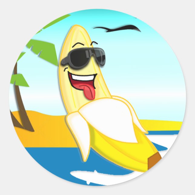 Club Bananas - Offizielle Waren Runder Aufkleber (Vorderseite)