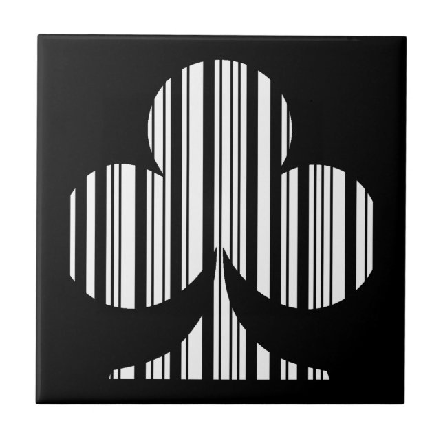 CLUB BAR CODE Kartenzeichen Anzug Barcode Muster Fliese (Vorderseite)