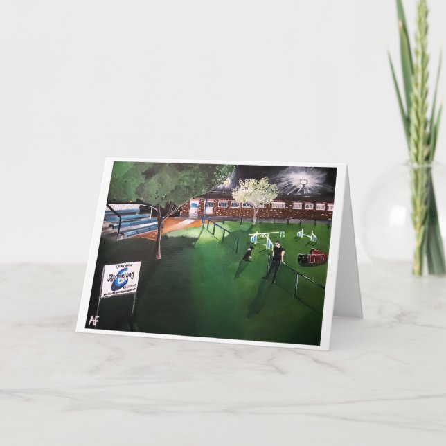 Club Canino Boomerang Malerei von Alfred Fox Karte (Vorderseite)