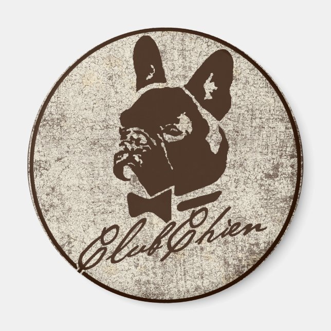 CLUB CHIEN Distressives Logo Magnet (Vorne)