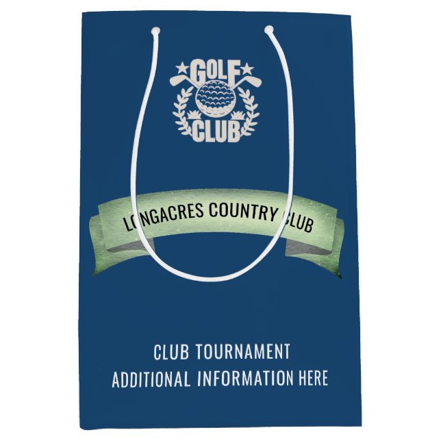 Club / Corporate Golf Turnier Logo Veranstaltung G Mittlere Geschenktüte (Vorderseite)