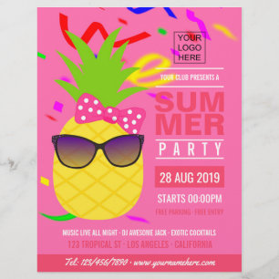 Club/Corporate Summer Party Logo und Foto hinzufüg Flyer