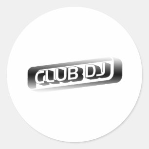 Club DJ Runder Aufkleber