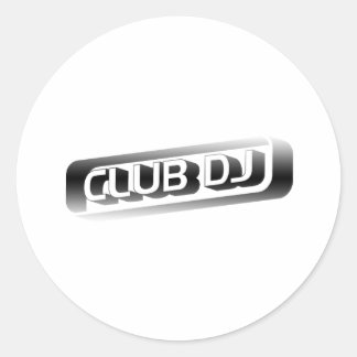 Club DJ Runder Aufkleber