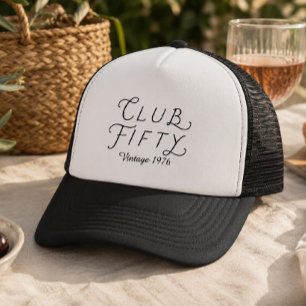 Club Fifty Vintage Geburtstag Trucker Hut Truckerkappe