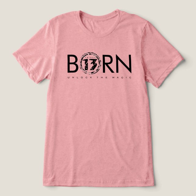 Club Freitag, 13. Tri-Blend Shirt (Design Vorderseite)