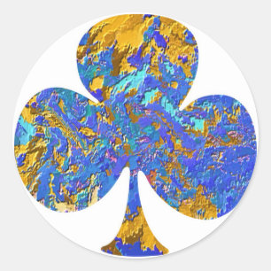 Club House - Poker Fan Runder Aufkleber