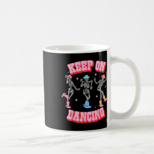 Club Keep On Dancing Skelett Cowgirl Pink Western Kaffeetasse