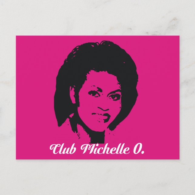 Club Michelle O Postkarten, Hot Pink Postkarte (Vorderseite)