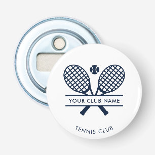Club Name Tennis Rackets Motif Mitglied Keepake Flaschenöffner