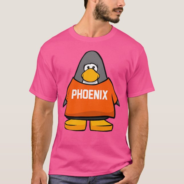 Club Penguin - Phoenix Suns Basketball Funny T-Shirt (Vorderseite)