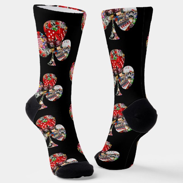 Club Playing Card Form Las Vegas Socken (Gewinkelt)