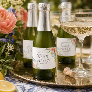 Club Sixty Coastal Garden Champagner-Etiketten