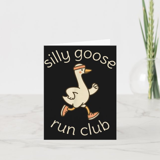 Club Sport Silly Marathon Gymer Running Goose Runn Karte (Vorderseite)