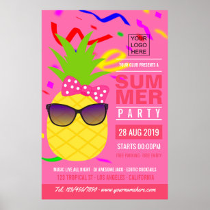 Club Summer Music Festival hinzufügen Logo-Werbung Poster