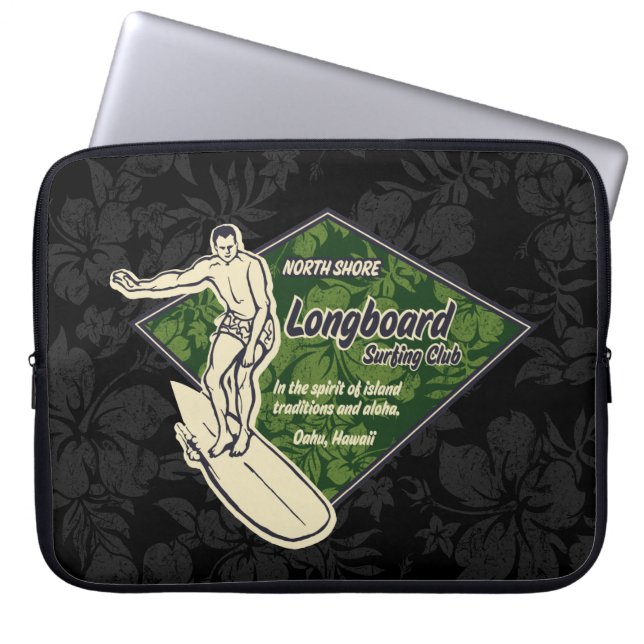 Club Surfing Diamond Hawaiian Neopren Wetsuit Laptopschutzhülle (Vorderseite)