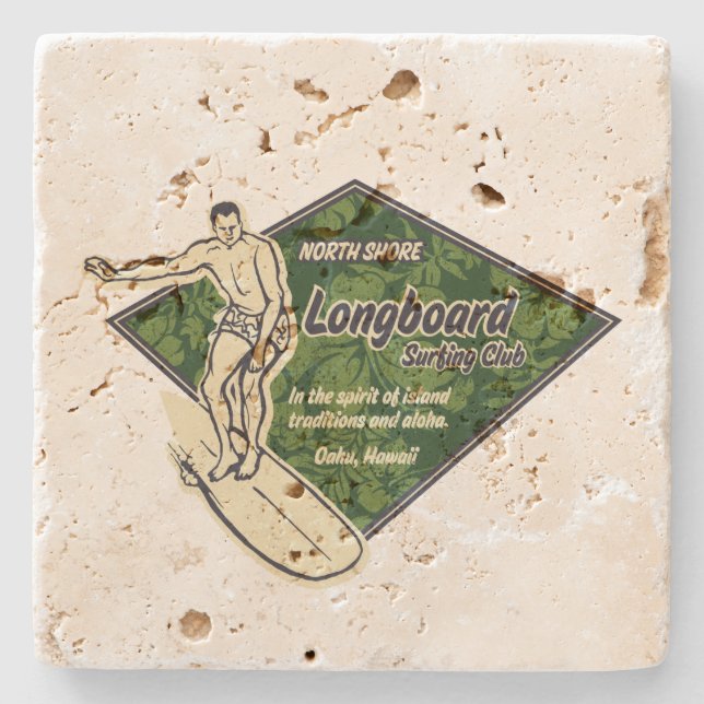 Club Surfing Diamond Hawaiian Tiki Bar Untersetzer (Vorderseite)