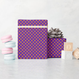 Club Symbol Pattern Amethyst Geschenkpapier