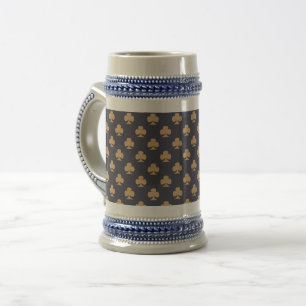 Club Symbol Pattern Bright Grau Bierglas