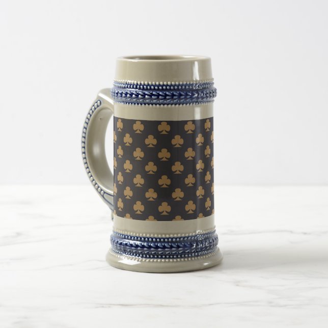 Club Symbol Pattern Bright Grau Bierglas (Vorderseite Links)